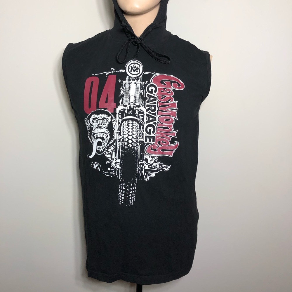 Gas Monkey Garage Sleeveless Shirt with Hood